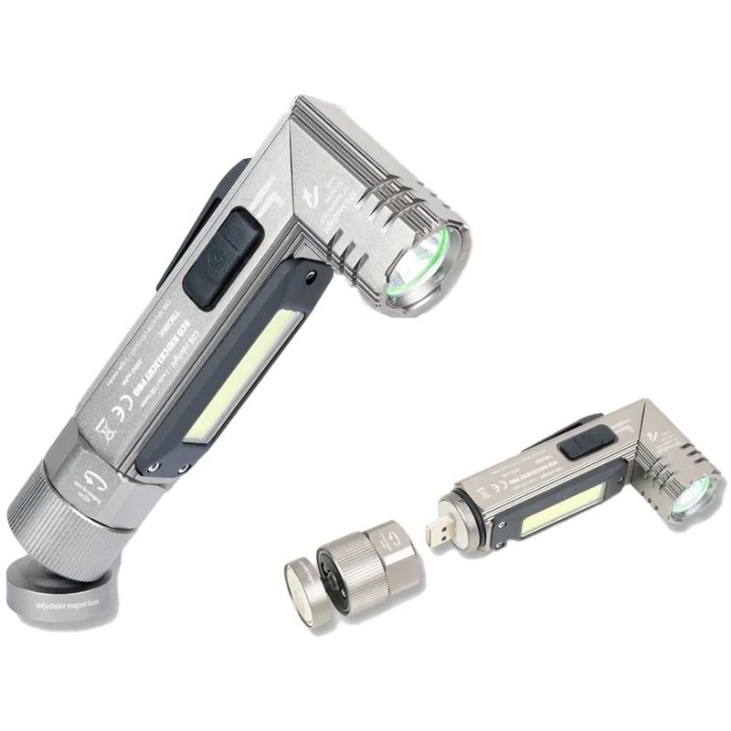 TROIKA Taschenlampe ECO KNICKLICHT PRO titanfarben