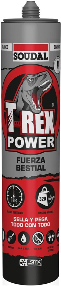 SOUDAL Adhesivo Sellador T-Rex Power 290 ml. Blanco