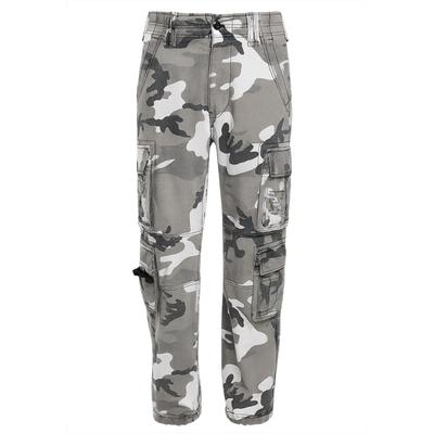 Cargohose BRANDIT "Brandit Herren Vintage Cargo Pants", Herren, Gr. 7XL, US-Größen, snowcamouflage, 100% Baumwolle, loose fit, Hosen Cargohose