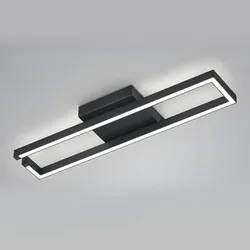 Knapstein LED Deckenleuchte YOKO-R, IP20, 46W, 2700K, 4750lm, schwarz GKS-91.365.07