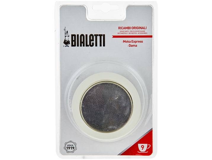 Bialetti 3 Dichtungen + 1 Filter für 9 Tassen