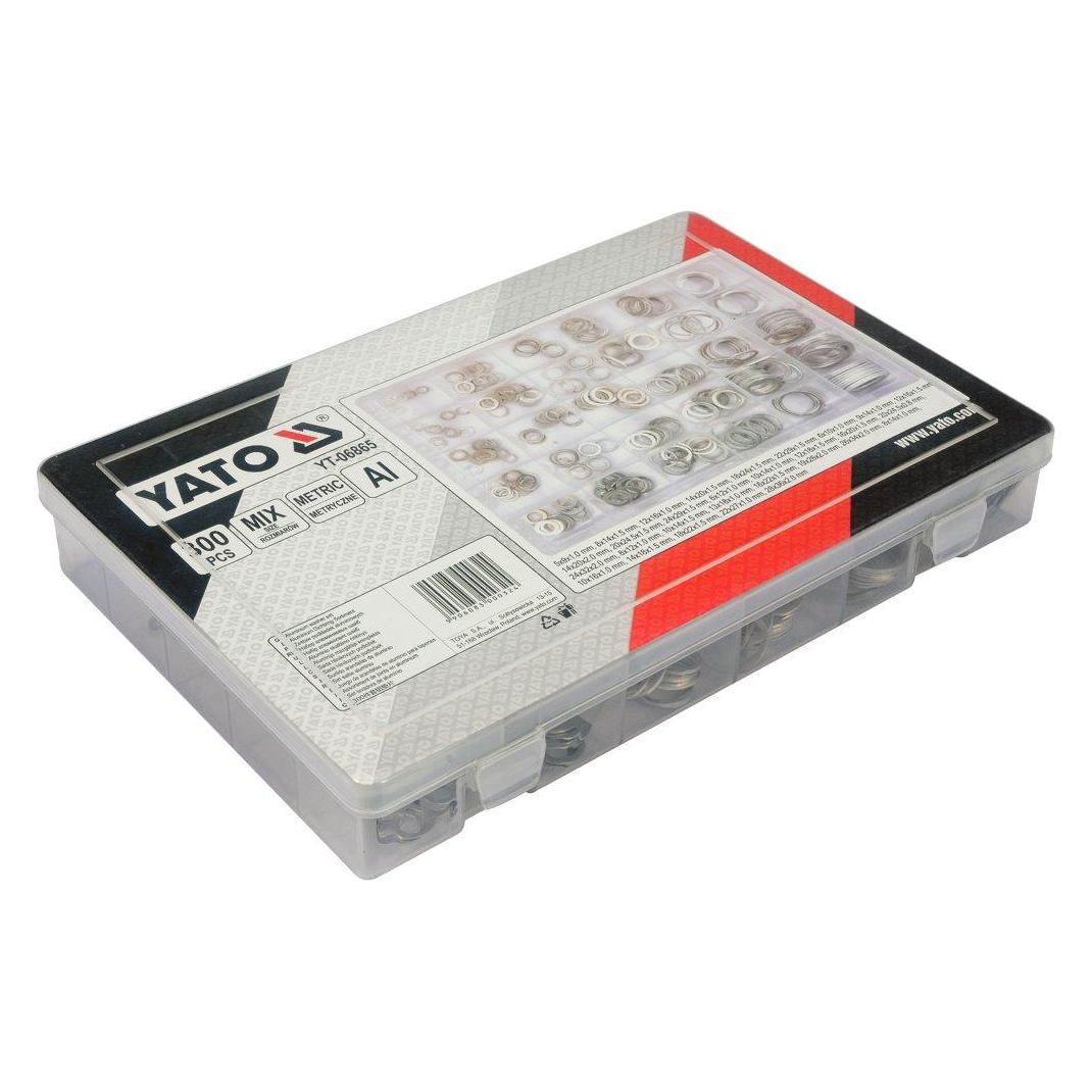 Yato Aluminium Dichtringe Sortiment O-Ring 300 tlg. Unterlegscheiben (YT-06865)