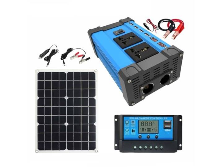 4000-W-Off-Grid-Solar-Wechselrichter-Kit mit 18-W-Panel und 30-A-Controller for Wohnmobile, Transporter, Boote und Camping