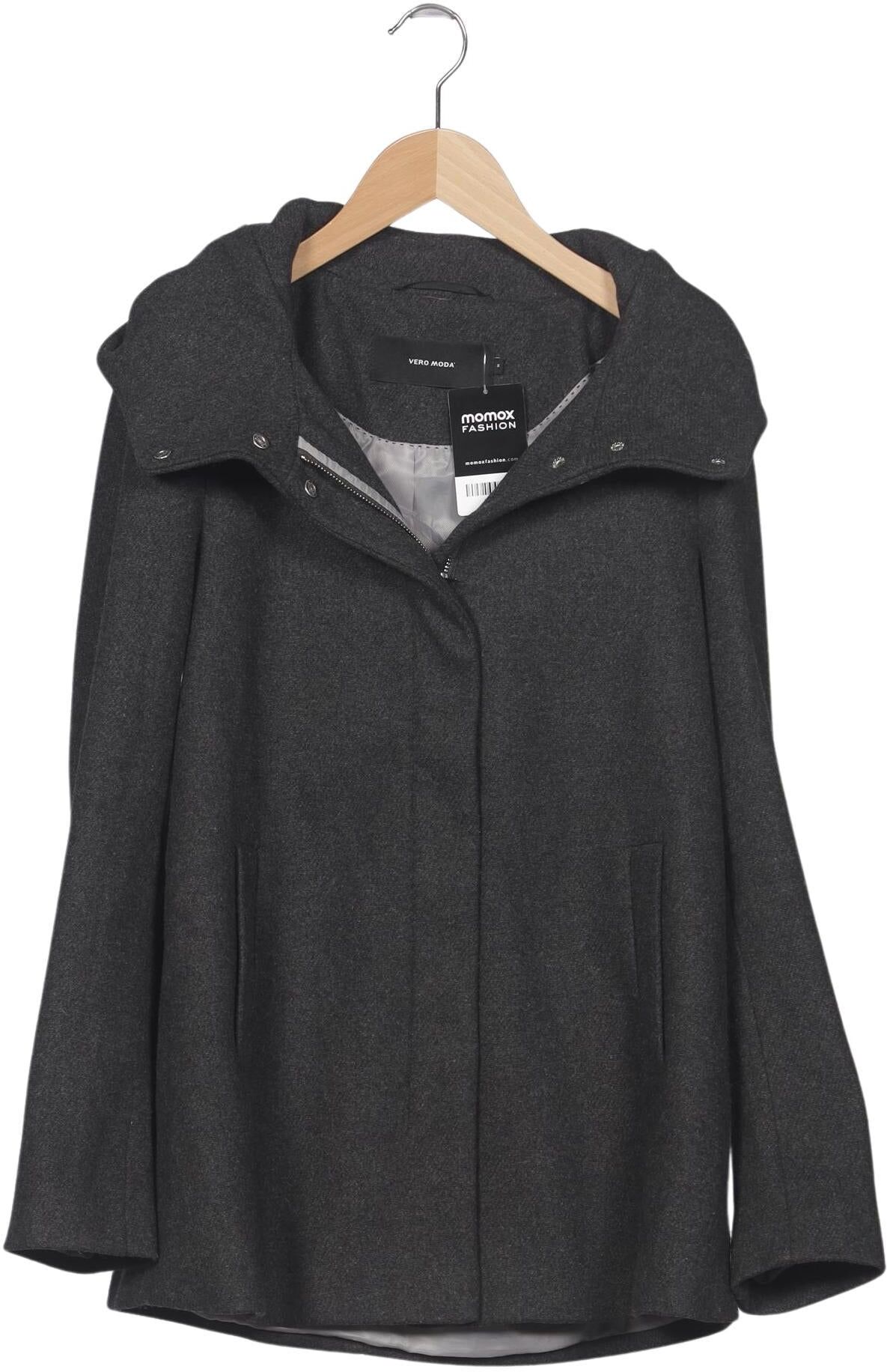 Vero Moda Damen Mantel, Grau, Gr. S, Synthetik / Wolle / Baumwolle / Viskose - Second Hand