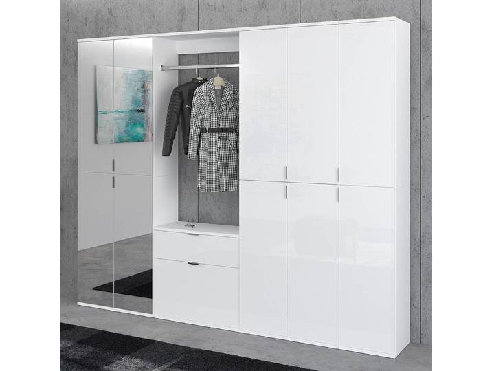 home24 Halmeubelset 5-delig combi C 213cm wit/wit