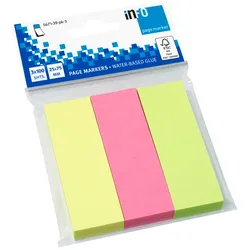 UPM Info Haftmarker 5671-39-pk3 25x75mm 100 Blatt sortiert 3 Stück