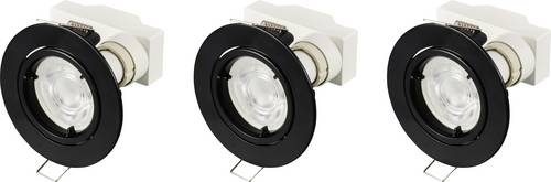 Sygonix SY-6417590 LED-Einbauleuchte 3er Set LED GU10 3W Schwarz