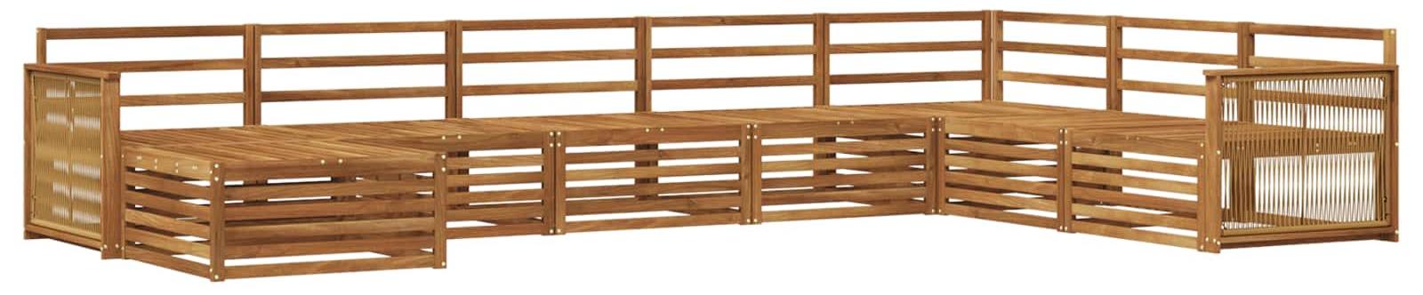 Outdoor-Sofagarnitur 8 pcs Natur