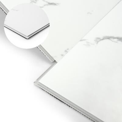 "Art3d 12pcs 24""x12"" Click-lock Marble Design Flooring Cover 24 Sq.Ft."