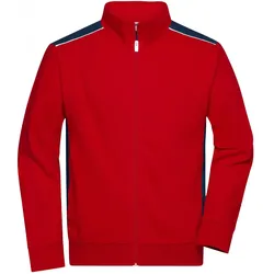Sweat-Jacke "JN870" - S - red/navy