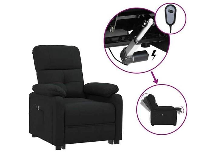 Fauteuil Releveur - ORVEL - Fauteuil inclinable électrique - Noir - Tissu 80665