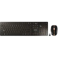 Cherry DW 9100 Slim (US, Kabellos), Tastatur, Bronze, Schwarz