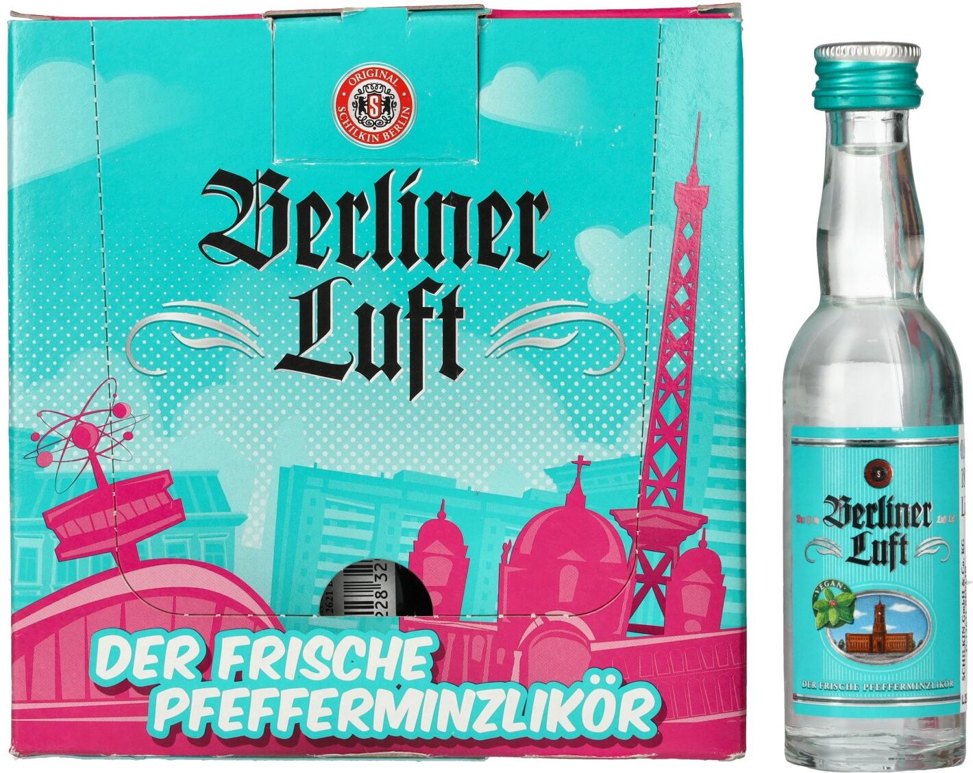 Berliner Luft DER FRISCHE Pfefferminzlikör 18% Vol. 24x0,04l