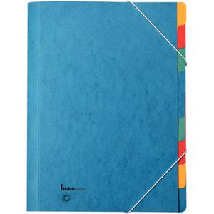 bene Ordnungsmappe 84900, A4, aus Karton, blau, 9 Fächer
