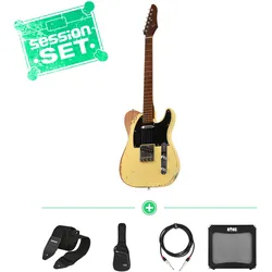 Redwood Relics 50s T-Style Roasted MN BSB E-Gitarren Set mit Gigbag, Verstärker ... - E-Gitarre