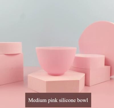 Combo Retail Shop Medium Silicone Mask Bowl, Mixing Bowl, Soft Film Bowl, Beauty Tool, Mask Tool For Facial Treatments pink