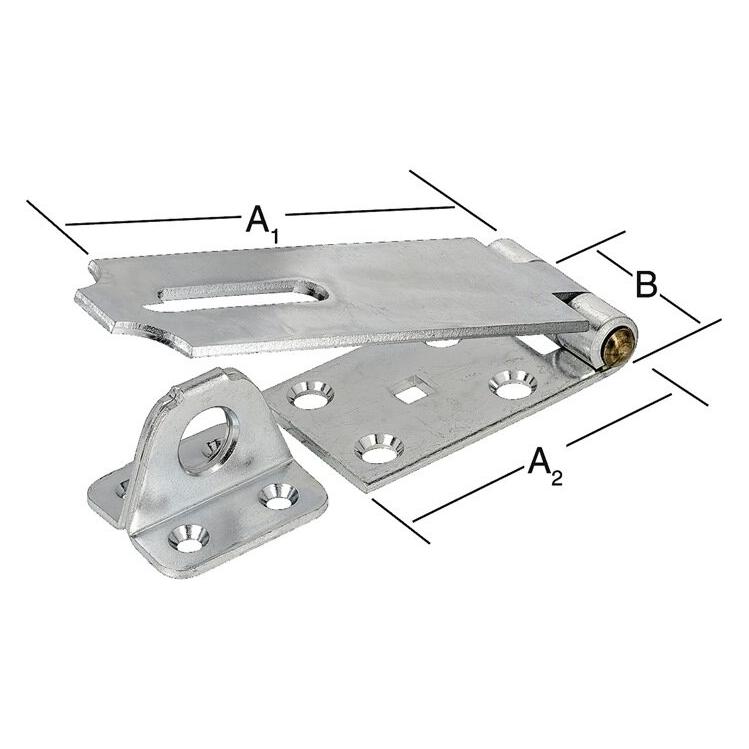 Vormann Sicherheitsüberfalle Länge 85 mm Höhe 35 mm Stahl blau verzinkt (10 Stk.) (000021140Z)