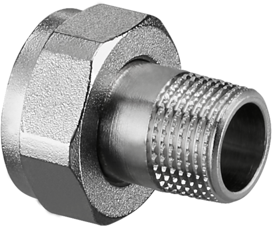 Oventrop Verschraubung 1019303 DN 10 (G 5/8 ÜMxR 3/8 AG), Messing vernickelt