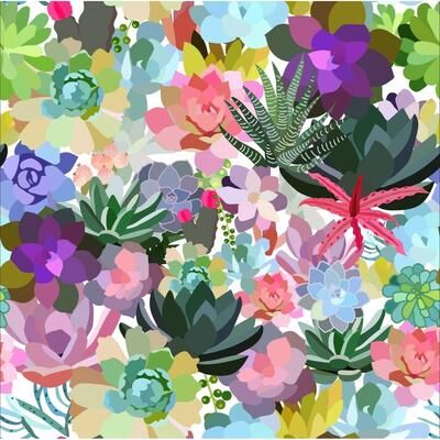 Veer Decor Mia's Succulent Peel and Stick Wallpaper