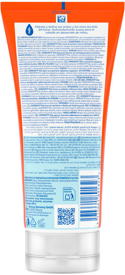 Johnson's Baby Kids crema de peinado 200 ml