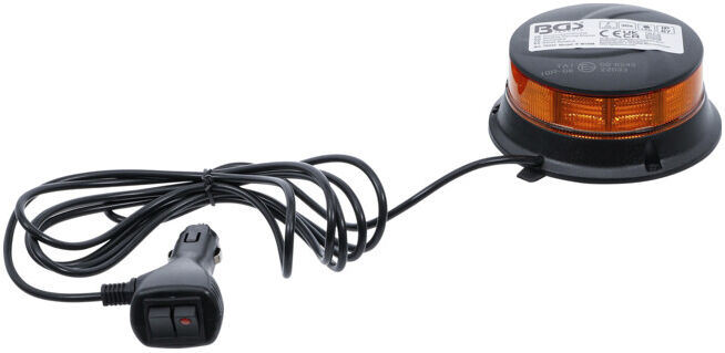 BGS Gyrophare jaune avec aimant, 12 V / 24 V, Ø 130 mm ; BGS technic (70342)