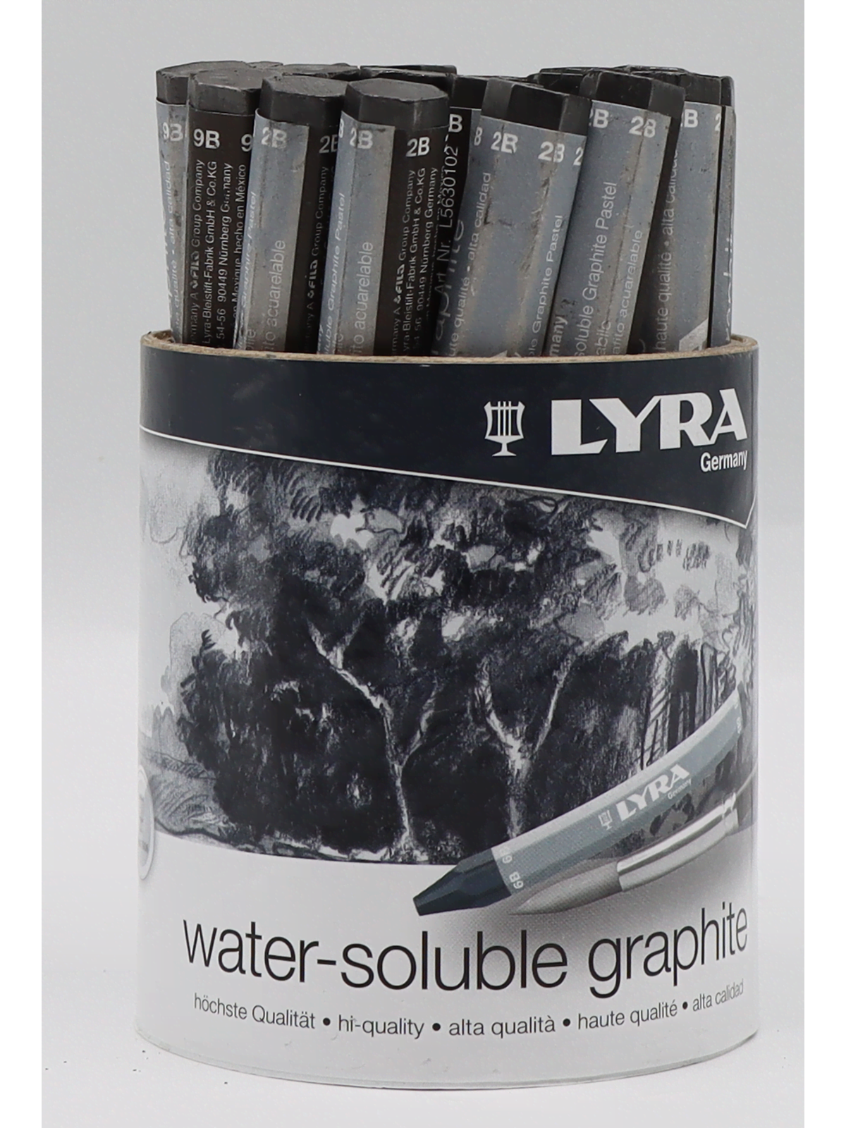 Lyra Crayon Graphite Pot 24 pcs 8x 2B 8x 6B 8x 9B