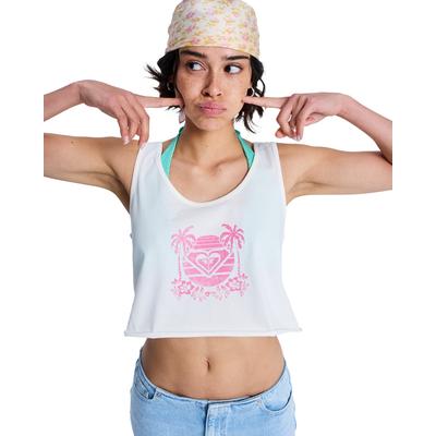 Tanktop ROXY "Magic Sunset Crop", Damen, Gr. XL, weiß (coconut milk), Obermaterial: 100% Baumwolle., Tops Tanktop