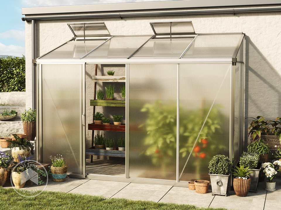 GFP 294 x 147 cm Lean-to greenhouse - (GFPV00286)