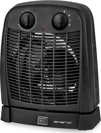 Emerio Heizlüfter schwarz 2000 Watt Oszillation, Thermostat