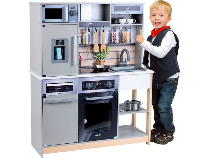 Klein Spielküche Miele Küche Family Holz, mit Licht- und Sound