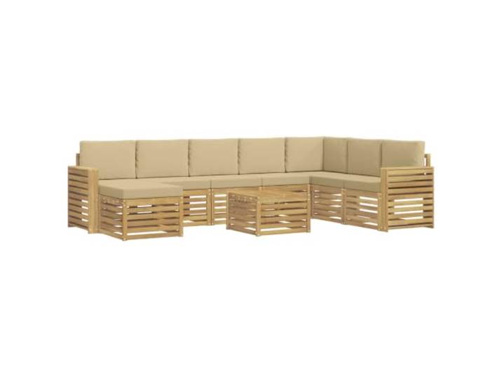 PUGYNBK Modulares Sofa für den Außenbereich, Akazienholz Wetterfest, lackierte Oberfläche, vielseitiges Design, einfache Wartung