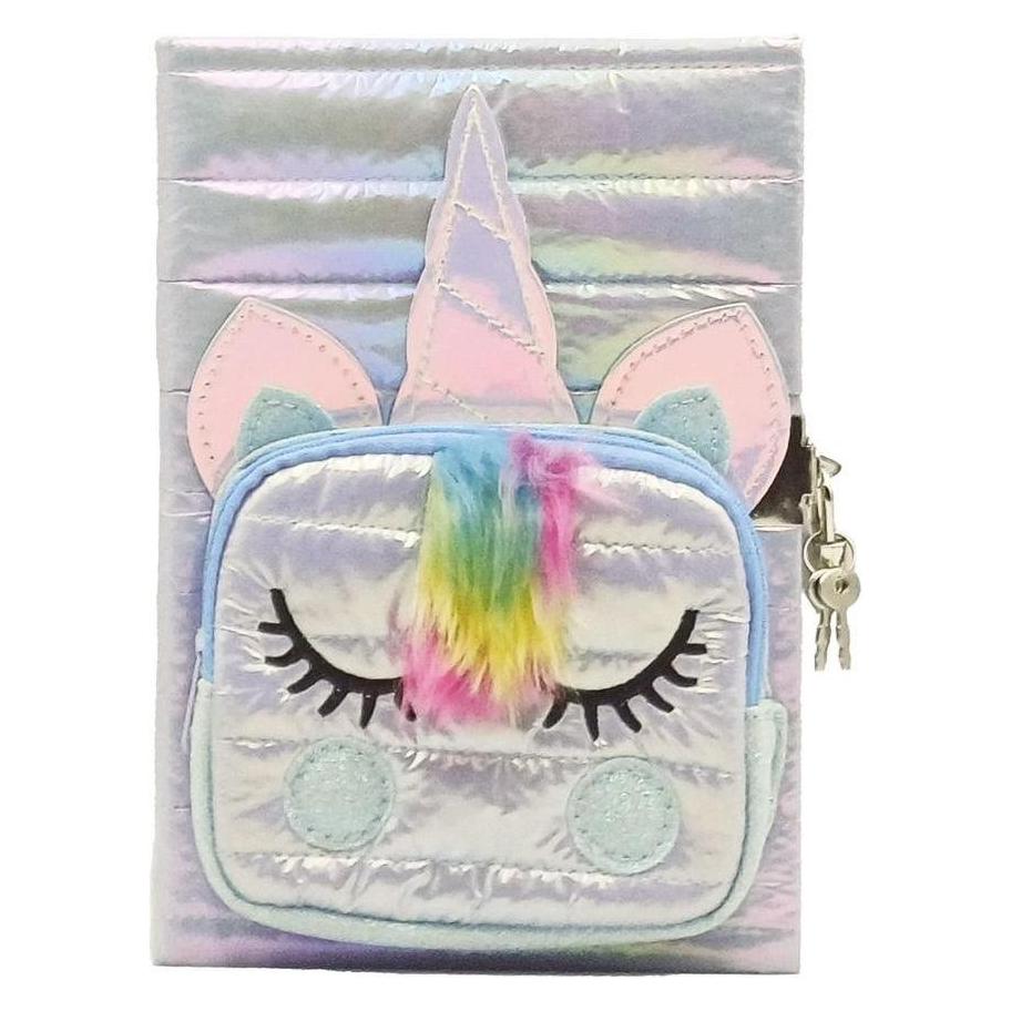 Stnux Einhorn-Tagebuch mit Tasche, weiss (A5, Liniert, Harter Einband) (STN8714)
