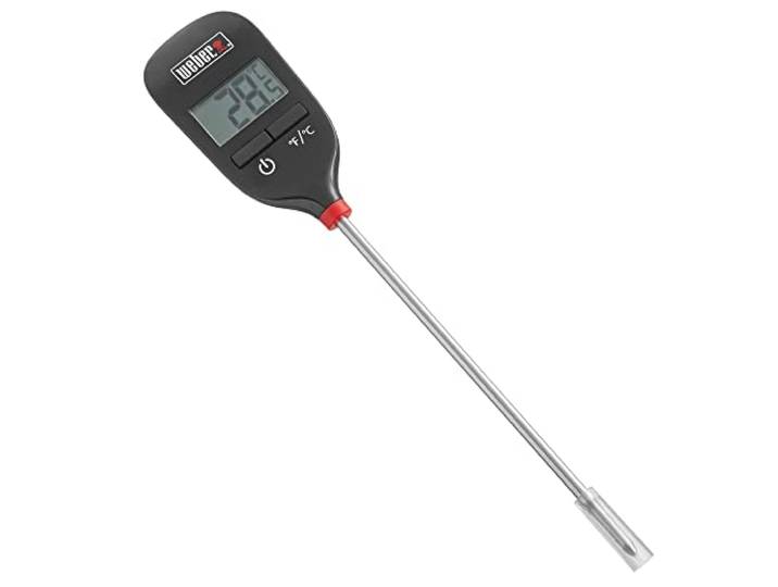 Weber Afleesbare Thermometer Digitale Thermometer & Sonde Vleesthermometer Snelle En Exacte Sonde Met Beveiligingskapje Voor De Naald - Zwart (6750)