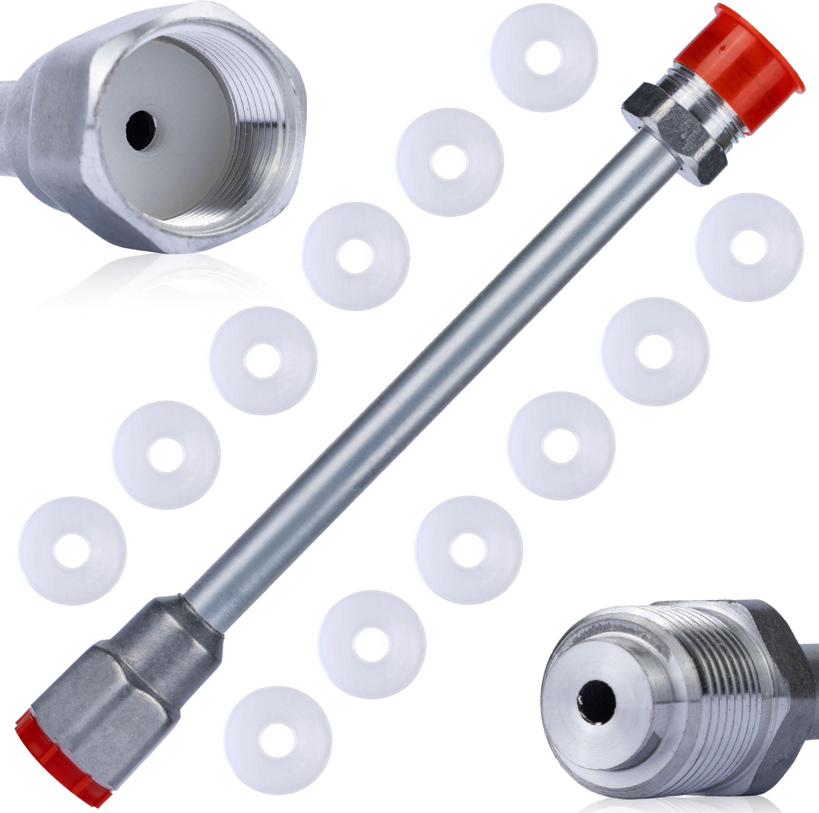 ROSFIX Spuitpistoolslang van 30 cm met set van 10 afdichtingen