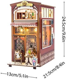 Inspire Select DIY Dollhouse Book Nook Kit Wooden Puzzle Bookshelf Insert Decor m2411