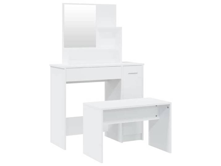 En solde  Table de Beauté moderne Ensemble Coiffeuse pour femmes Blanc 86 5x35x136 cm A76