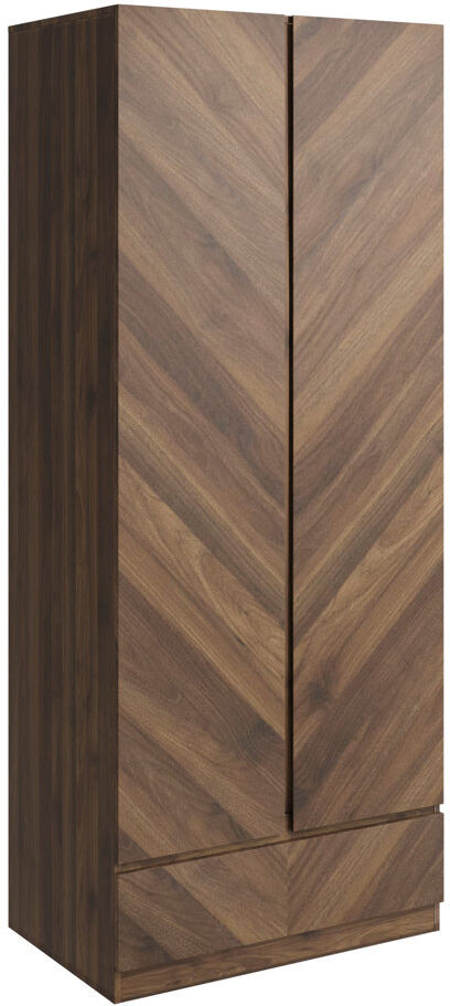 Alpen Home Kascha 2 Door Wardrobe Walnut 78.9cm W X 49.8cm D