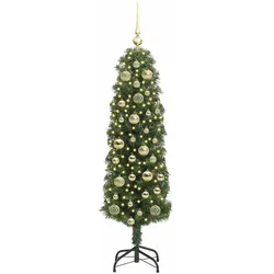 vidaXL, Weihnachtsbaum, Fritz (mit 150 LEDs & 61 goldenen Kugeln) (120 cm)