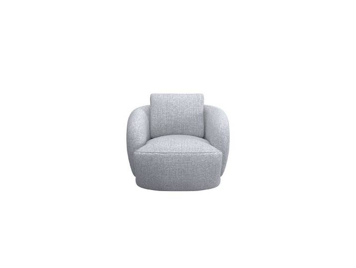 FLEXLUX Sessel Torino, rund, drehbar, Einzelsofa, Polstersessel, Modernes, organisches Sessel-Design, Kaltschaum, Wellenunterfederung