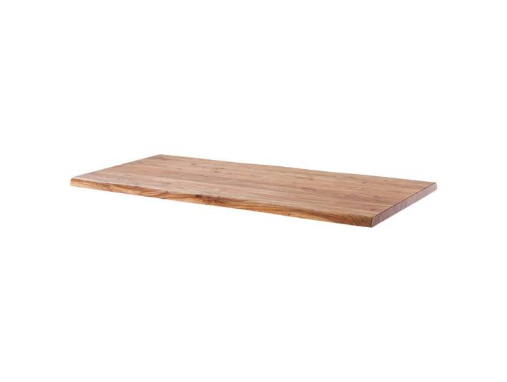 Massive Baumkanten-Tischplatte 140 x 80cm Braun