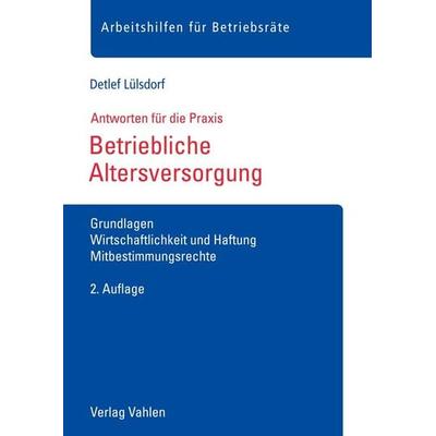 Betriebliche Altersversorgung, Taschenbuch von Detlef Lülsdorf, Vahlen, Franz, 978-3-8006-6862-5