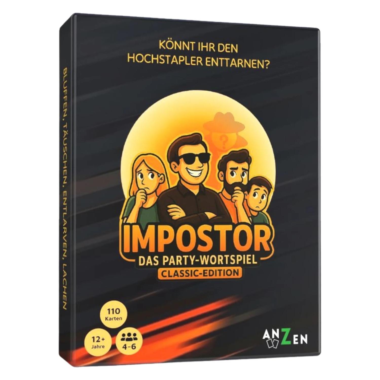 Anzen Spiele IMPOSTOR - Das Party-Wortspiel - Classic Edition (Deutsch, 4 - 6 Spieler) (4262394130206)