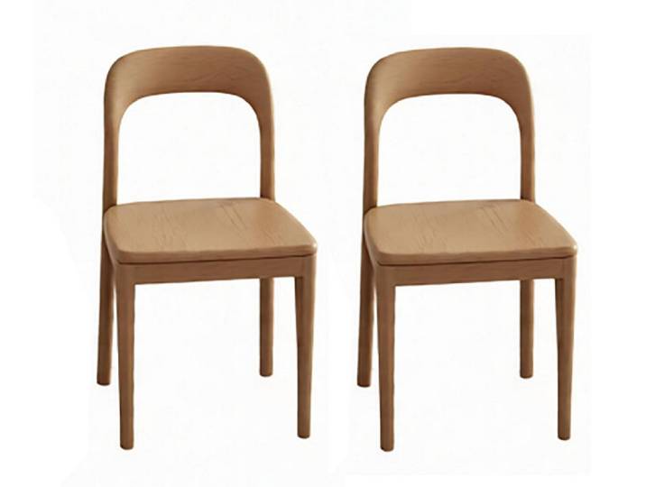JVmoebel Sitzgruppe Modernes Holz Esszimmer Set Stilvoll 2er Stühle Braun, Made in Europa