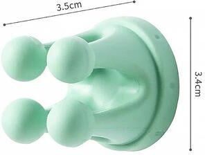 Inspired Living Silicone Toothbrush Holder Wall Mount Waterproof Self Adhesive Bathroom Organizer green 1pc