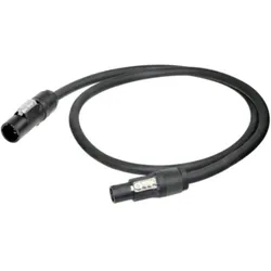 Neutrik 1027572 Strom Anschlusskabel Schwarz 5m (5 m), Stromkabel, Schwarz