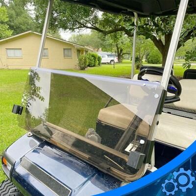 Trendy Discount Goods Folding Golf Cart Windshield For Club Car DS 1982 2000.5 Tinted PC Windscreen, No Drill Installation Folding Golf Cart Windshield For Club Car DS 1982 2000.5 Tinted PC Windscreen, No Drill Installation