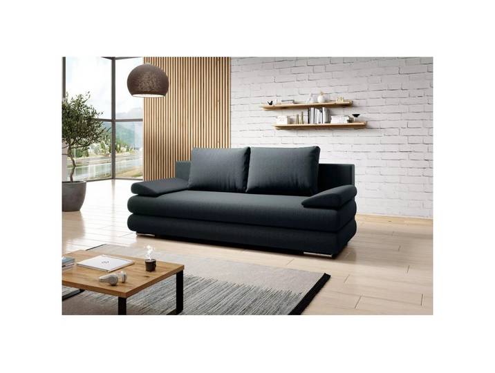 Muffo Sofa ROXY, Lose Rückenkissen, elegantes modernes Design, Schlaffunktion, Bettzeugkasten