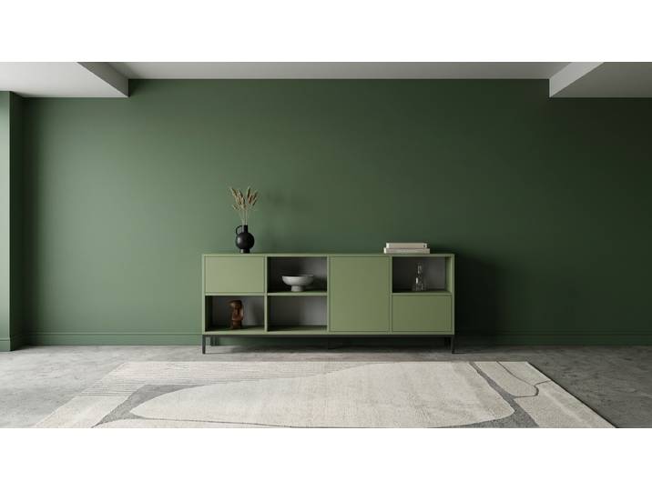 Farbiges Sideboard - Als Kommode o. Highboard mit vielen Optionen MDF Lackiert Blass­grün