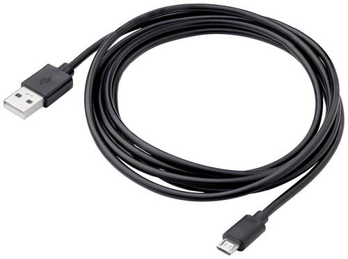 Akyga USB-Kabel USB-A Stecker, USB-Micro-B Stecker 1.80m Schwarz AK-USB-01
