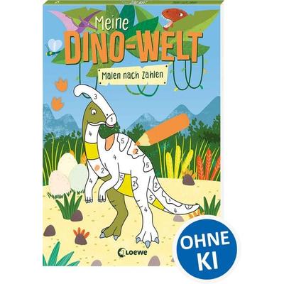 Meine Dino-Welt - Malen nach Zahlen, Taschenbuch von , Loewe, 978-3-7432-2459-9